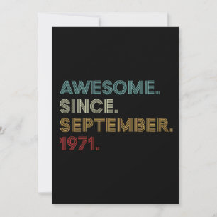 Geweldig sinds september 1971 verjaardag kaart