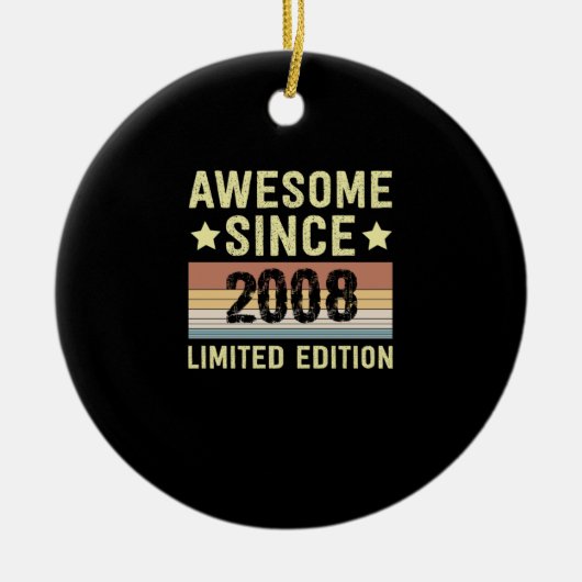 Geweldig sinds Verjaardag 2008 Keramisch Ornament (Voorkant)