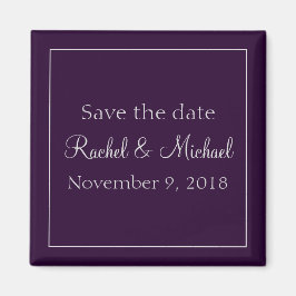 Geweldig sparen de Datum Plum en Silver Magneet