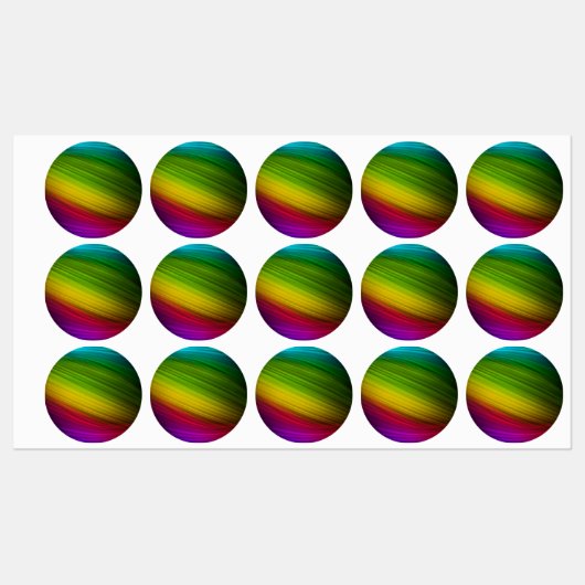 Geweldig Spectrum van Regenboogkleuren Labels (Vel)