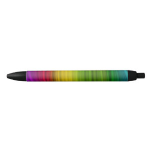 Geweldig Spectrum van Regenboogkleuren Zwarte Inkt Pen