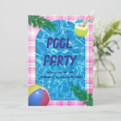 GEWELDIG! 🏖️Spetter in de Zomer – Uitnodiging voo (Staand voorkant)