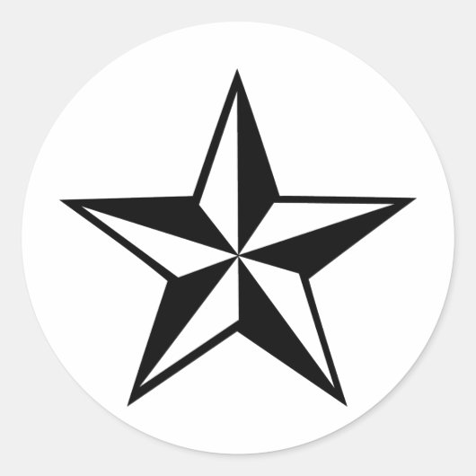 Geweldig sterpictogram ronde sticker (Voorkant)