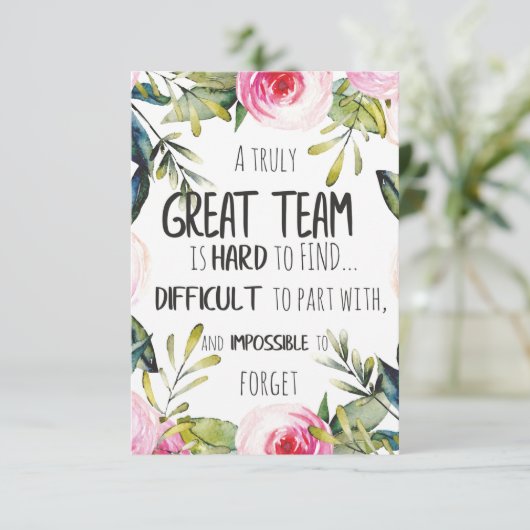 Geweldig team bedankt dat je een geweldig team heb (Staand voorkant)