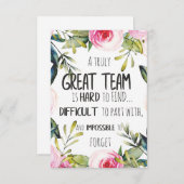 Geweldig team bedankt dat je een geweldig team heb (Voorkant / Achterkant)