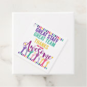 Geweldig team, geweldig personeel bedankjes labels (In situ)