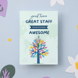 Geweldig Team Geweldig Personeel Bedankt Voor Het Kaart