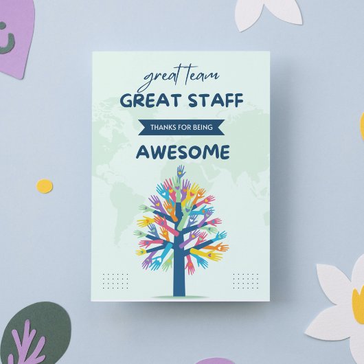 Geweldig Team Geweldig Personeel Bedankt Voor Het Kaart