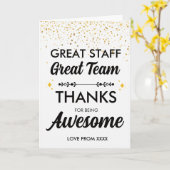 Geweldig Team Geweldig Personeel Bedanktkaart | Me Kaart (Gele Bloem)