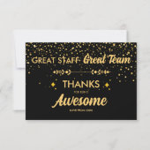 Geweldig Team Geweldig Personeel Dank U Bord | Med Bedankkaart (Voorkant)