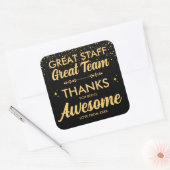Geweldig Team Geweldig Personeel Dank U Vierkante Sticker (Envelop)