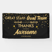 Geweldig Team Geweldige Staf Dank U Bord | Medewer Spandoek (Horizontaal)
