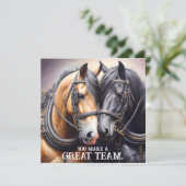 Geweldig Team Horses Jubileum Kaart (Staand voorkant)