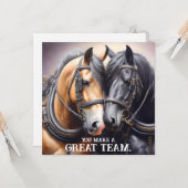 Geweldig Team Horses Jubileum Kaart (Voorkant / Achterkant in situ)