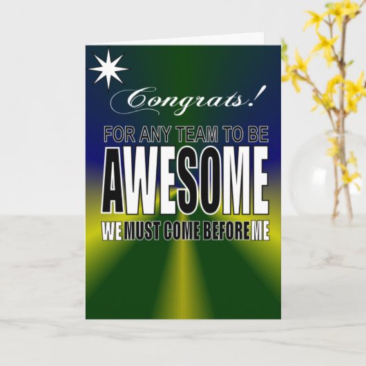 geweldig teamwork kaart (Gele Bloem)