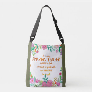 Geweldig Teken voor Waardering van Leraren Bedankt Crossbody Tas