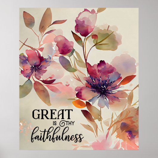 Geweldig: Thy Faithfulness Beloved Hymn Poster (Voorkant)
