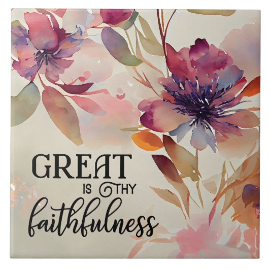 Geweldig: Thy Faithfulness Beloved Hymn Tegeltje (Voorkant)