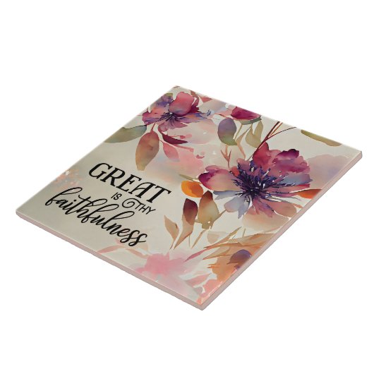 Geweldig: Thy Faithfulness Beloved Hymn Tegeltje (Zijkant)