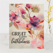 Geweldig: Thy Faithfulness Christelijke Hymn Flora Kaart (Gele Bloem)