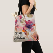 Geweldig: Thy Faithfulness Christelijke Hymn Flora Tote Bag (Dichtbij)
