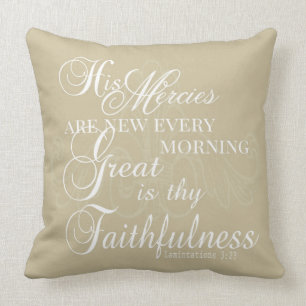 Geweldig: Thy Faithfulness Pillow Kussen