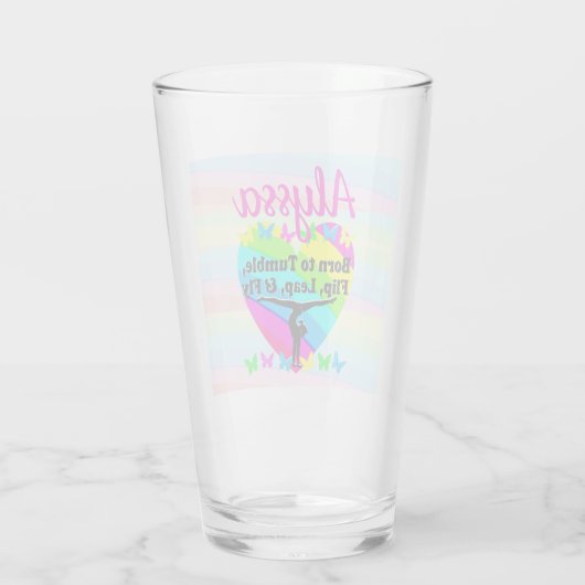 GEWELDIG TUMBLING GYMNASTIEK ONTWERP GLAS (Achterkant)