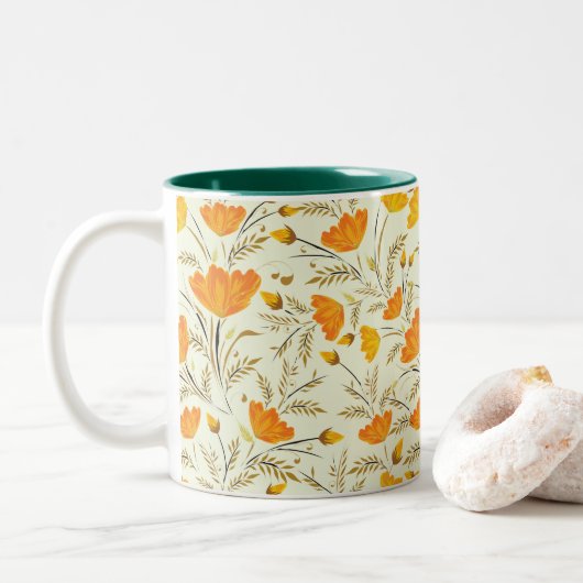 geweldig tweekleurige koffiemok (Met donut)