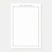 Geweldig Uitstekend Jouw naam Zwart Wit Aangepast Post-it® Notes (Voorkant)