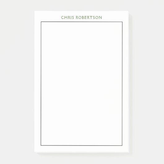 Geweldig Uitstekend Jouw naam Zwart Wit Aangepast Post-it® Notes (Voorkant)