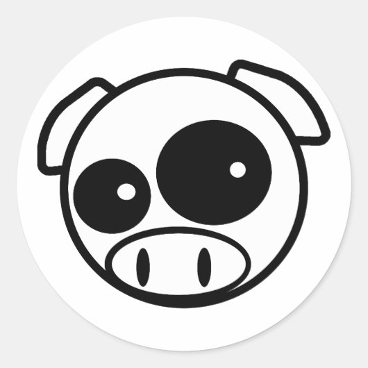 Geweldig uitziende Subie Pig Ronde Sticker (Voorkant)