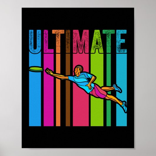 Geweldig Ultimate Frisbee Motif-cadeau Poster (Voorkant)