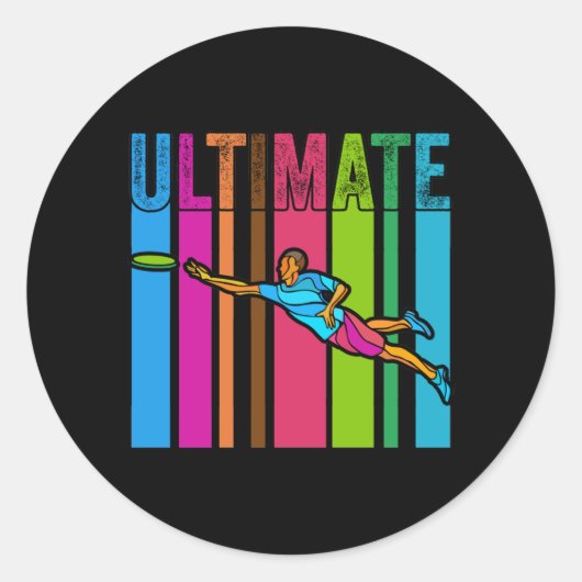 Geweldig Ultimate Frisbee Motif-cadeau Ronde Sticker (Voorkant)