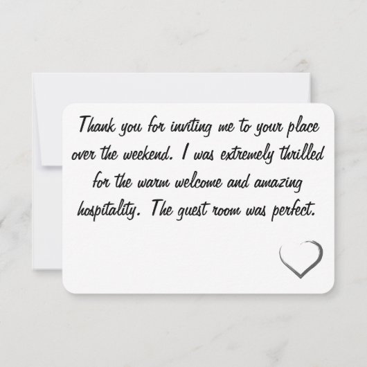 Geweldig verblijf bedankkaart (Achterkant)