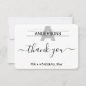 Geweldig verblijf bedankkaart (Voorkant)