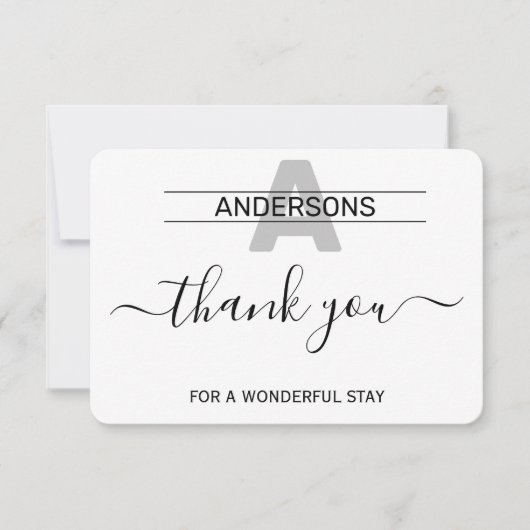 Geweldig verblijf bedankkaart (Voorkant)