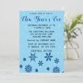 Geweldig, verbluffend, blauw sneeuwvloed nieuwjaar kaart (Staand voorkant)