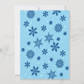 Geweldig, verbluffend, blauw sneeuwvloed nieuwjaar kaart (Achterkant)