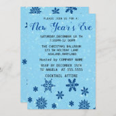 Geweldig, verbluffend, blauw sneeuwvloed nieuwjaar kaart (Voorkant / Achterkant)