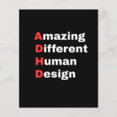 Geweldig Verschillend Menselijk Ontwerp - ADHD Tro Flyer (Voorkant)