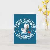 Geweldig Verstoppings Kampioen Toilet Kaart (Gele Bloem)