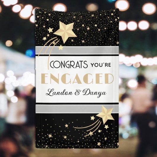 Geweldig! Verticale aangepaste verloving Spandoek