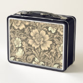 Geweldig vintage sepia bloempatroon (Achterkant)