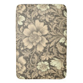 Geweldig vintage sepia bloempatroon badmat (Voorkant Verticaal)