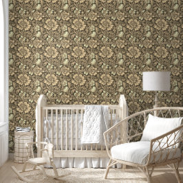 Geweldig vintage sepia bloempatroon  behang