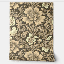 Geweldig vintage sepia bloempatroon