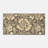 Geweldig vintage sepia bloempatroon bureaumat (Voorkant)