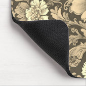 Geweldig vintage sepia bloempatroon  muismat (Hoek)