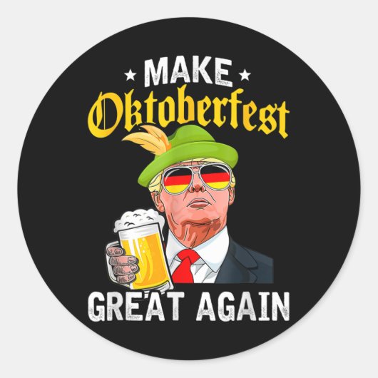 Geweldig weer grappig pro Trump 2024 Ronde Sticker (Voorkant)
