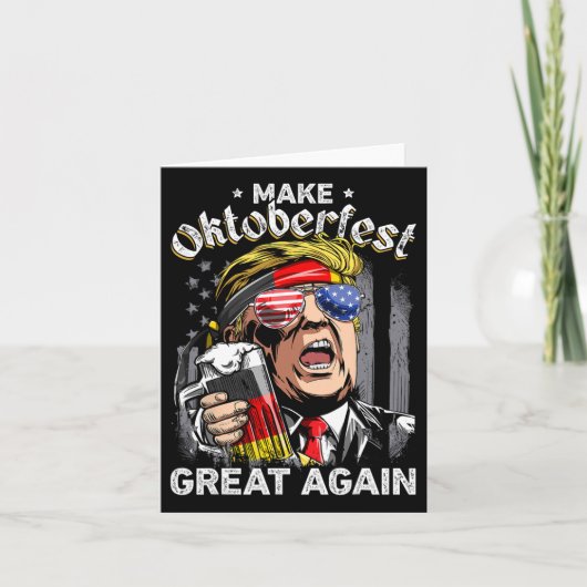 Geweldig weer grappig Trump Prost Bier Mok Mannen Kaart (Voorkant)